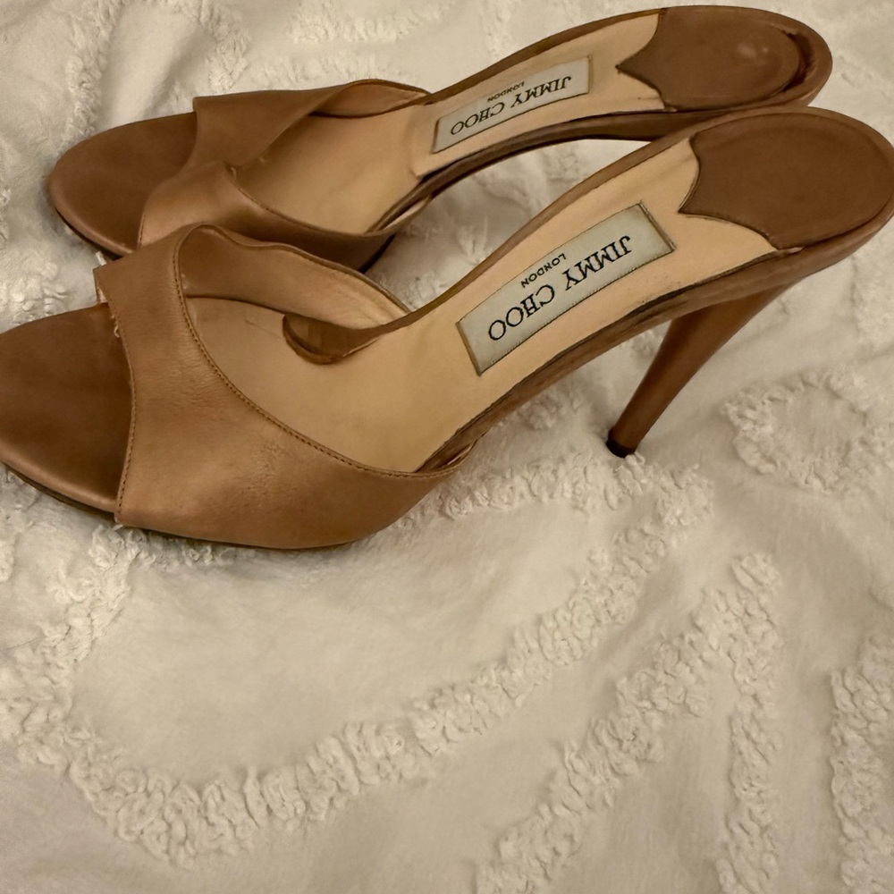 Jimmy Choo Brown Leather Heels